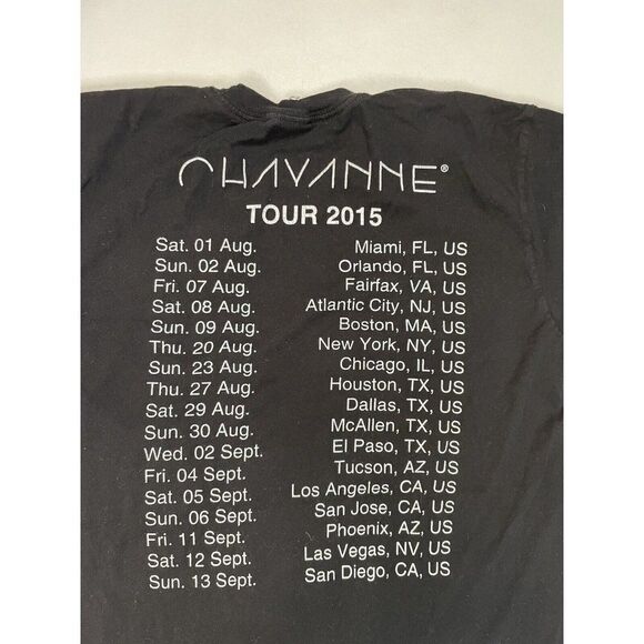 Chayanne Tour 2015 Graphic T-shirt Women Medium Black Short Sleeve Music - Picture 4 of 6